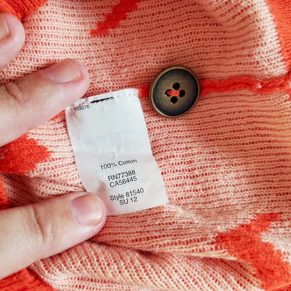 MADEWELL Wallace Orange Seabird Cardigan XS - Picture 8 of 9